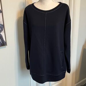 Chico’s Zenergy Navy Long Sleeve Sweatshirt